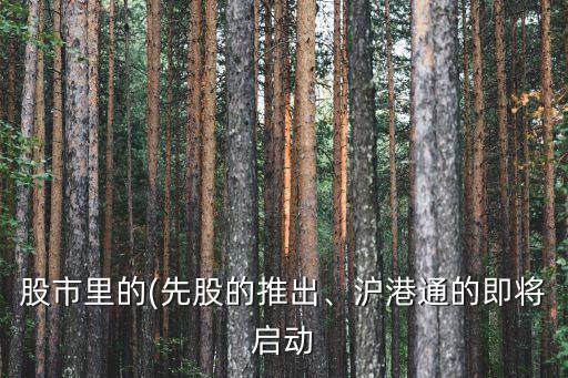 股市里的(先股的推出、滬港通的即將啟動(dòng)