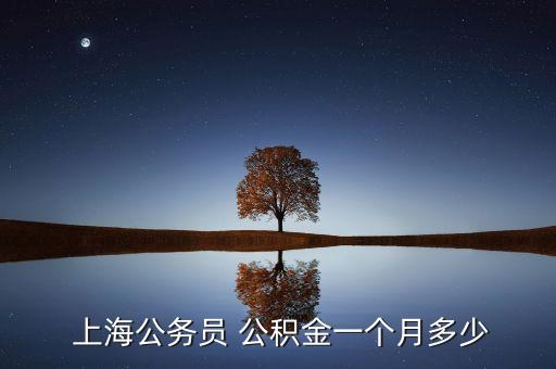  上海公務(wù)員 公積金一個(gè)月多少