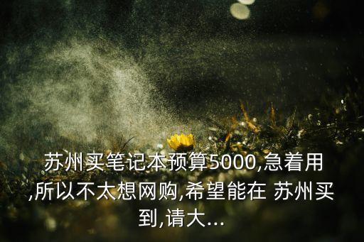  蘇州買筆記本預(yù)算5000,急著用,所以不太想網(wǎng)購,希望能在 蘇州買到,請大...