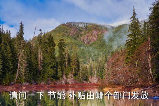 請(qǐng)問(wèn)一下 節(jié)能 補(bǔ)貼由哪個(gè)部門(mén)發(fā)放