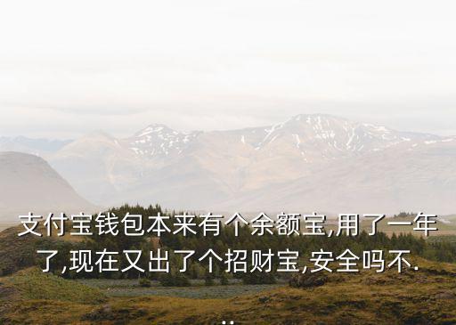 支付寶錢包本來有個余額寶,用了一年了,現在又出了個招財寶,安全嗎不...