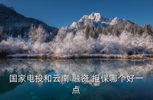 國家電投和云南 融資 擔(dān)保哪個好一點