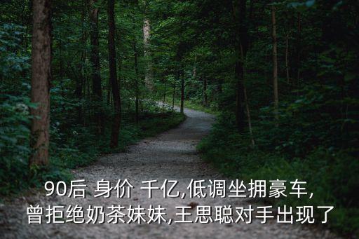 90后 身價 千億,低調(diào)坐擁豪車,曾拒絕奶茶妹妹,王思聰對手出現(xiàn)了