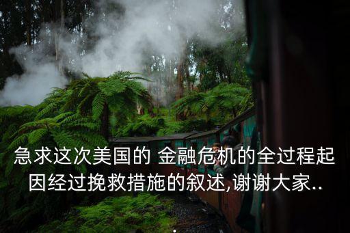 急求這次美國(guó)的 金融危機(jī)的全過(guò)程起因經(jīng)過(guò)挽救措施的敘述,謝謝大家...