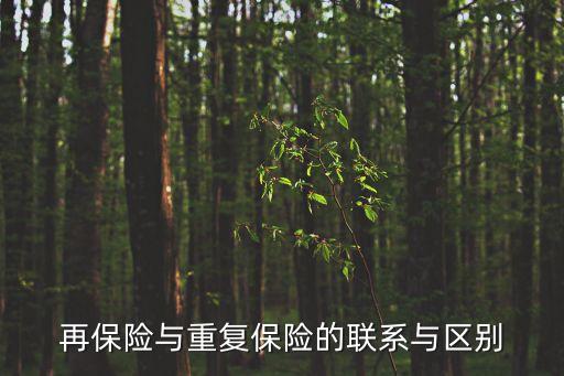 再保險與重復保險的聯(lián)系與區(qū)別