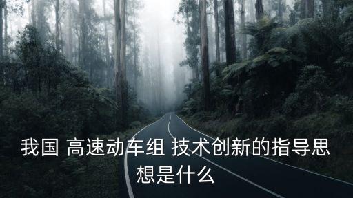 我國 高速動(dòng)車組 技術(shù)創(chuàng)新的指導(dǎo)思想是什么