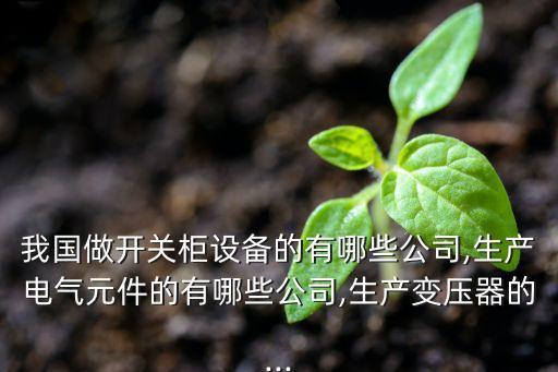 我國做開關柜設備的有哪些公司,生產(chǎn)電氣元件的有哪些公司,生產(chǎn)變壓器的...