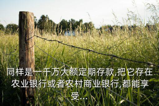 1000萬存農業(yè)銀行5年收入多少