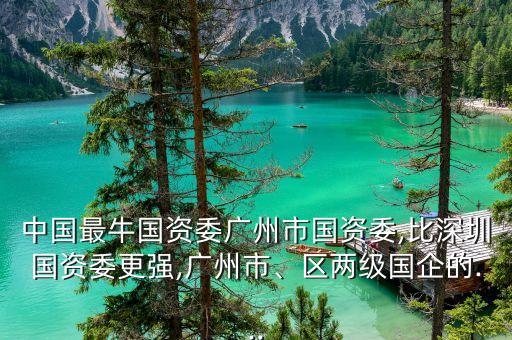 中國最牛國資委廣州市國資委,比深圳國資委更強,廣州市、區(qū)兩級國企的...