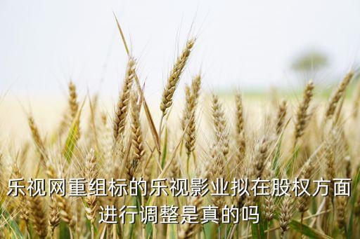 樂視網(wǎng)重組標的樂視影業(yè)擬在股權方面進行調(diào)整是真的嗎