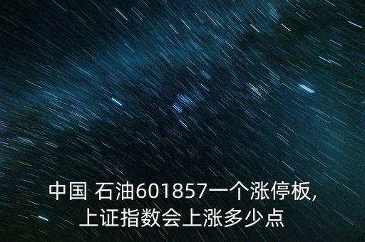 中國(guó) 石油601857一個(gè)漲停板,上證指數(shù)會(huì)上漲多少點(diǎn)