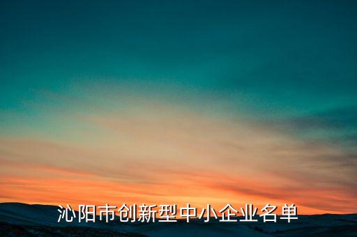 沁陽市創(chuàng)新型中小企業(yè)名單
