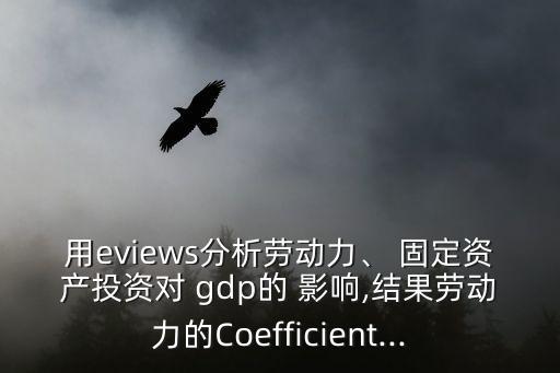 用eviews分析勞動(dòng)力、 固定資產(chǎn)投資對(duì) gdp的 影響,結(jié)果勞動(dòng)力的Coefficient...