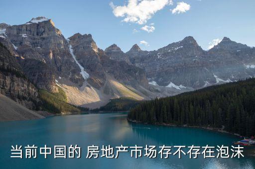 當(dāng)前中國(guó)的 房地產(chǎn)市場(chǎng)存不存在泡沫