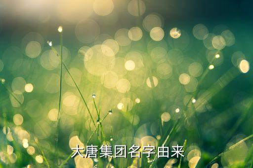  大唐集團名字由來