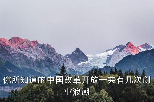 你所知道的中國(guó)改革開(kāi)放一共有幾次創(chuàng)業(yè)浪潮