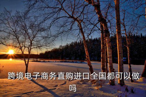  跨境電子商務(wù)直購(gòu)進(jìn)口全國(guó)都可以做嗎