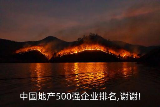 中國地產(chǎn)500強(qiáng)企業(yè)排名,謝謝!