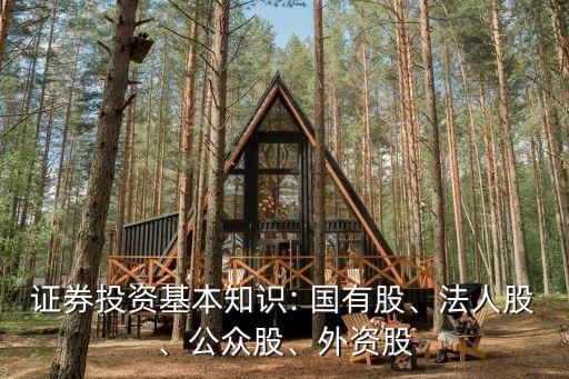 證券投資基本知識: 國有股、法人股、公眾股、外資股