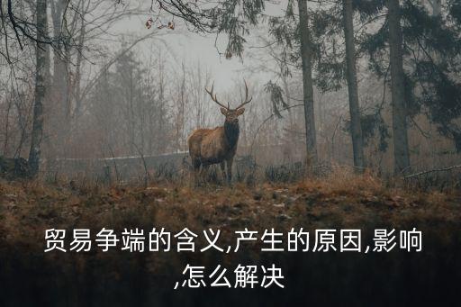  貿(mào)易爭(zhēng)端的含義,產(chǎn)生的原因,影響,怎么解決