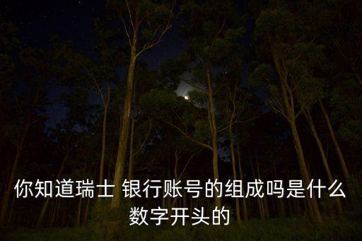 你知道瑞士 銀行賬號的組成嗎是什么數(shù)字開頭的