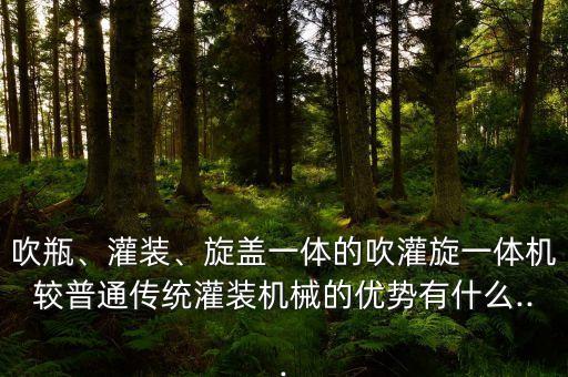 吹瓶、灌裝、旋蓋一體的吹灌旋一體機(jī)較普通傳統(tǒng)灌裝機(jī)械的優(yōu)勢(shì)有什么...