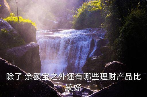 除了 余額寶之外還有哪些理財(cái)產(chǎn)品比較好