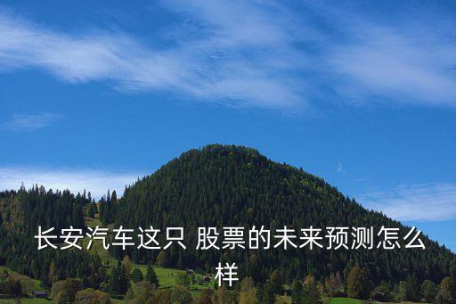  長(zhǎng)安汽車這只 股票的未來預(yù)測(cè)怎么樣