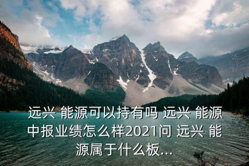  遠(yuǎn)興 能源可以持有嗎 遠(yuǎn)興 能源中報業(yè)績怎么樣2021問 遠(yuǎn)興 能源屬于什么板...