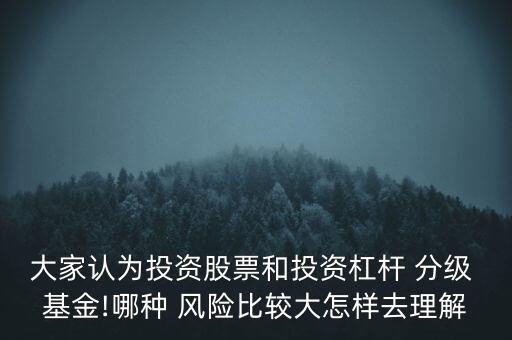 大家認(rèn)為投資股票和投資杠桿 分級 基金!哪種 風(fēng)險比較大怎樣去理解