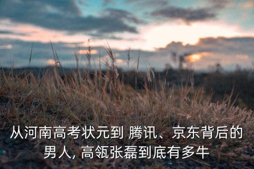 從河南高考狀元到 騰訊、京東背后的男人, 高瓴張磊到底有多牛