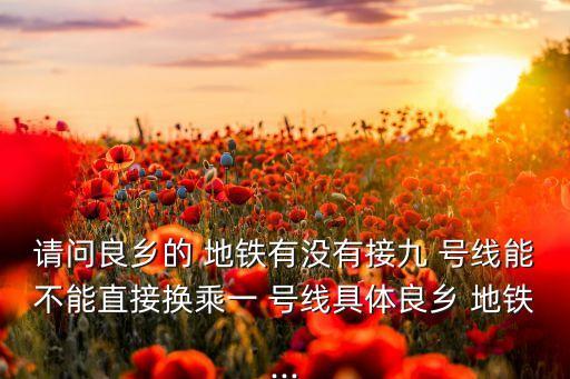 請(qǐng)問良鄉(xiāng)的 地鐵有沒有接九 號(hào)線能不能直接換乘一 號(hào)線具體良鄉(xiāng) 地鐵...