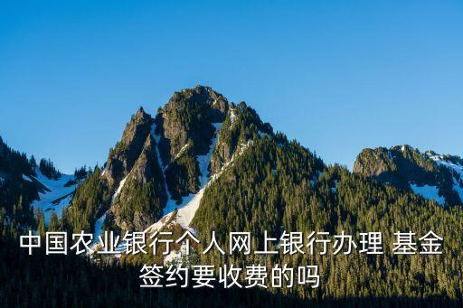中國農(nóng)業(yè)銀行個(gè)人網(wǎng)上銀行辦理 基金簽約要收費(fèi)的嗎