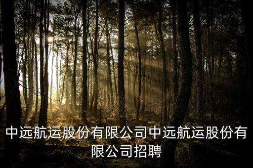 中遠(yuǎn)航運股份有限公司中遠(yuǎn)航運股份有限公司招聘