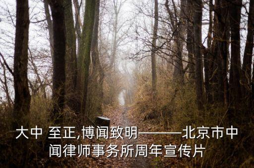 大中 至正,博聞致明———北京市中聞律師事務所周年宣傳片