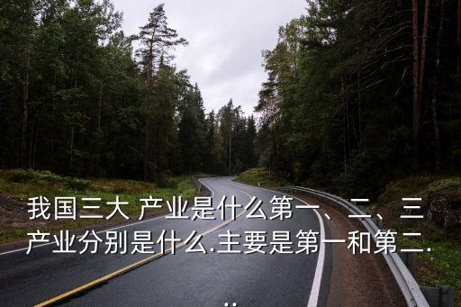 我國(guó)三大 產(chǎn)業(yè)是什么第一、二、三 產(chǎn)業(yè)分別是什么.主要是第一和第二...