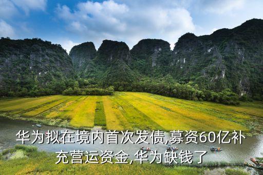 華為擬在境內(nèi)首次發(fā)債,募資60億補(bǔ)充營(yíng)運(yùn)資金,華為缺錢(qián)了