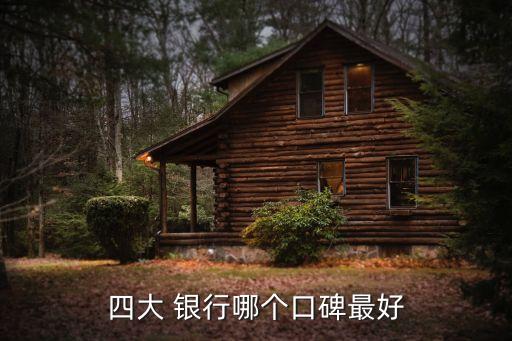 四大 銀行哪個口碑最好