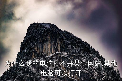 為什么我的電腦打不開(kāi)某個(gè)網(wǎng)站.其他電腦可以打開(kāi)