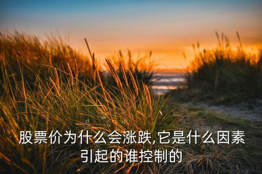  股票價(jià)為什么會(huì)漲跌,它是什么因素引起的誰(shuí)控制的