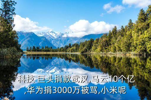  科技 巨頭捐款武漢,馬云10個(gè)億,華為捐3000萬被罵,小米呢