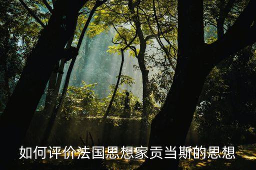 如何評價法國思想家貢當(dāng)斯的思想