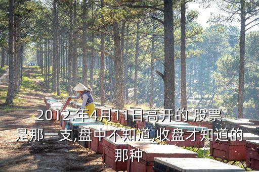 2012.年4月11日高開(kāi)的 股票是那一支,盤中不知道,收盤才知道的那種