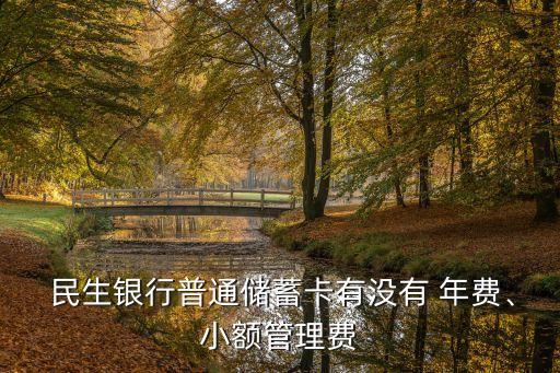  民生銀行普通儲(chǔ)蓄卡有沒有 年費(fèi)、小額管理費(fèi)