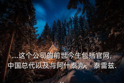 ...這個公司的前世今生包括官網(wǎng),中國總代以及與阿什泰克、 泰雷茲...