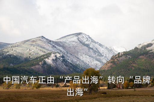中國汽車正由“產(chǎn)品出?！鞭D(zhuǎn)向“品牌出?！? class=