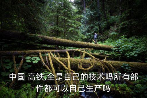 中國 高鐵,全是自己的技術(shù)嗎所有部件都可以自己生產(chǎn)嗎