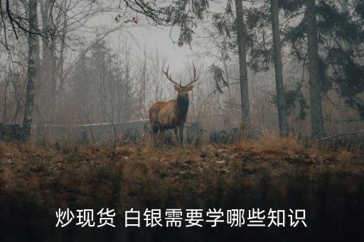 炒現(xiàn)貨 白銀需要學(xué)哪些知識(shí)