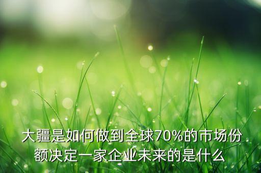  大疆是如何做到全球70%的市場(chǎng)份額決定一家企業(yè)未來(lái)的是什么