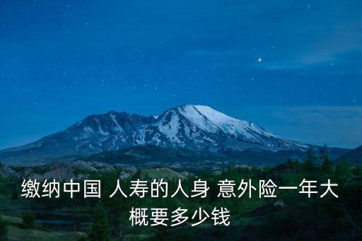 繳納中國(guó) 人壽的人身 意外險(xiǎn)一年大概要多少錢(qián)
